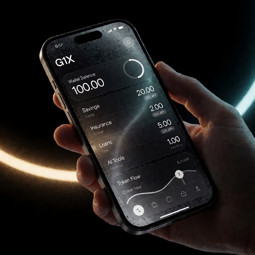 GENES1X wallet app with savings, insurance and loans
