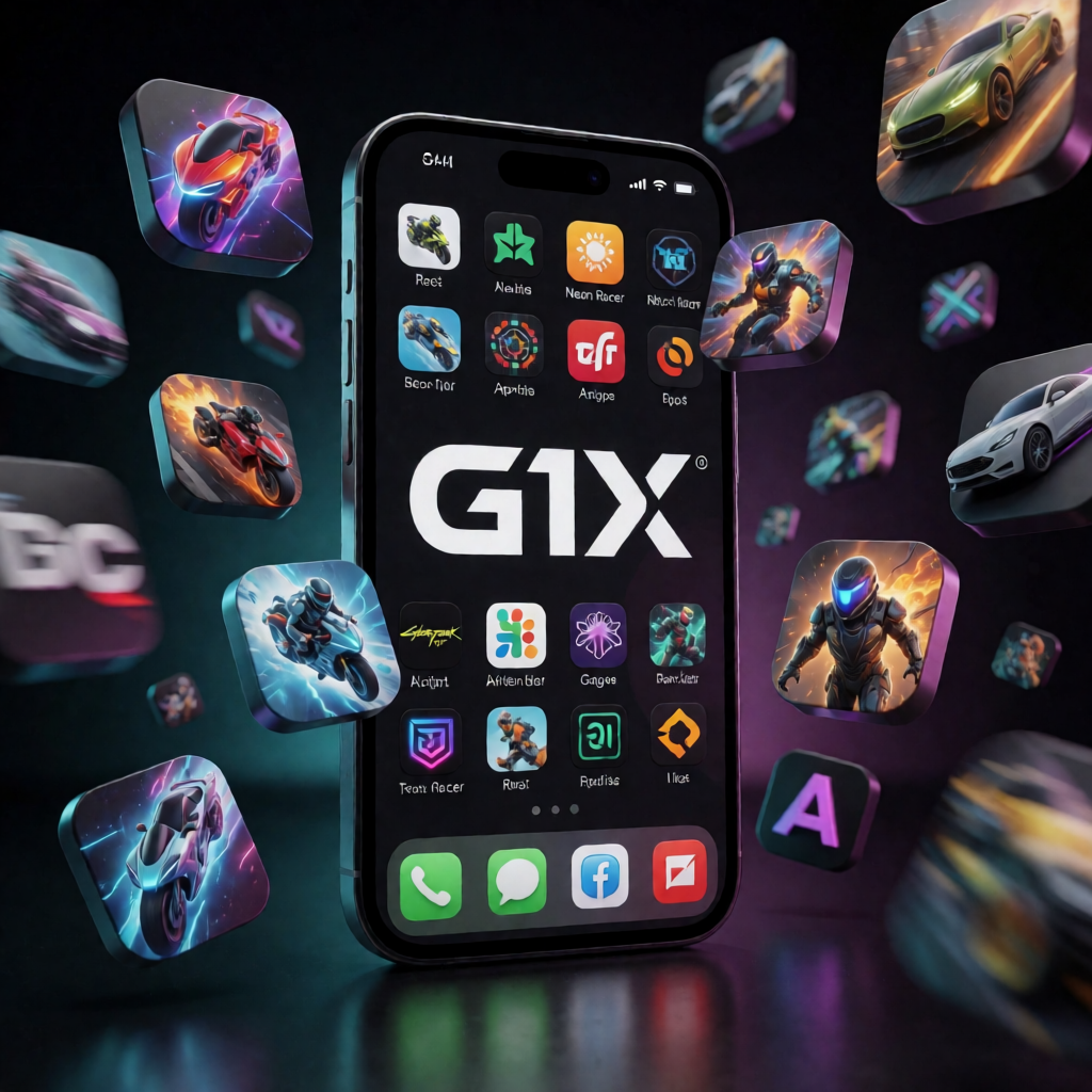 GENES1X blockchain games app on phone